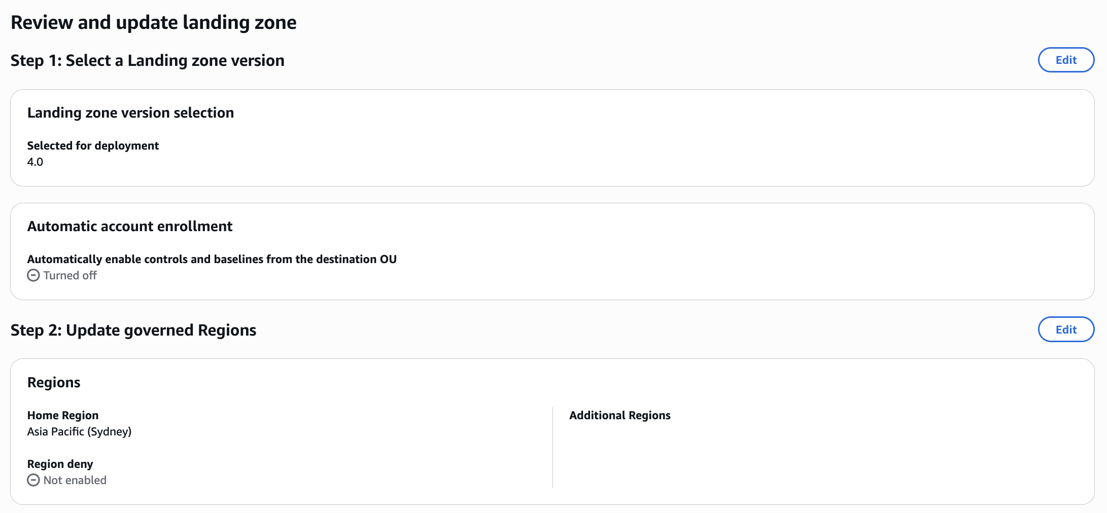 Review and update