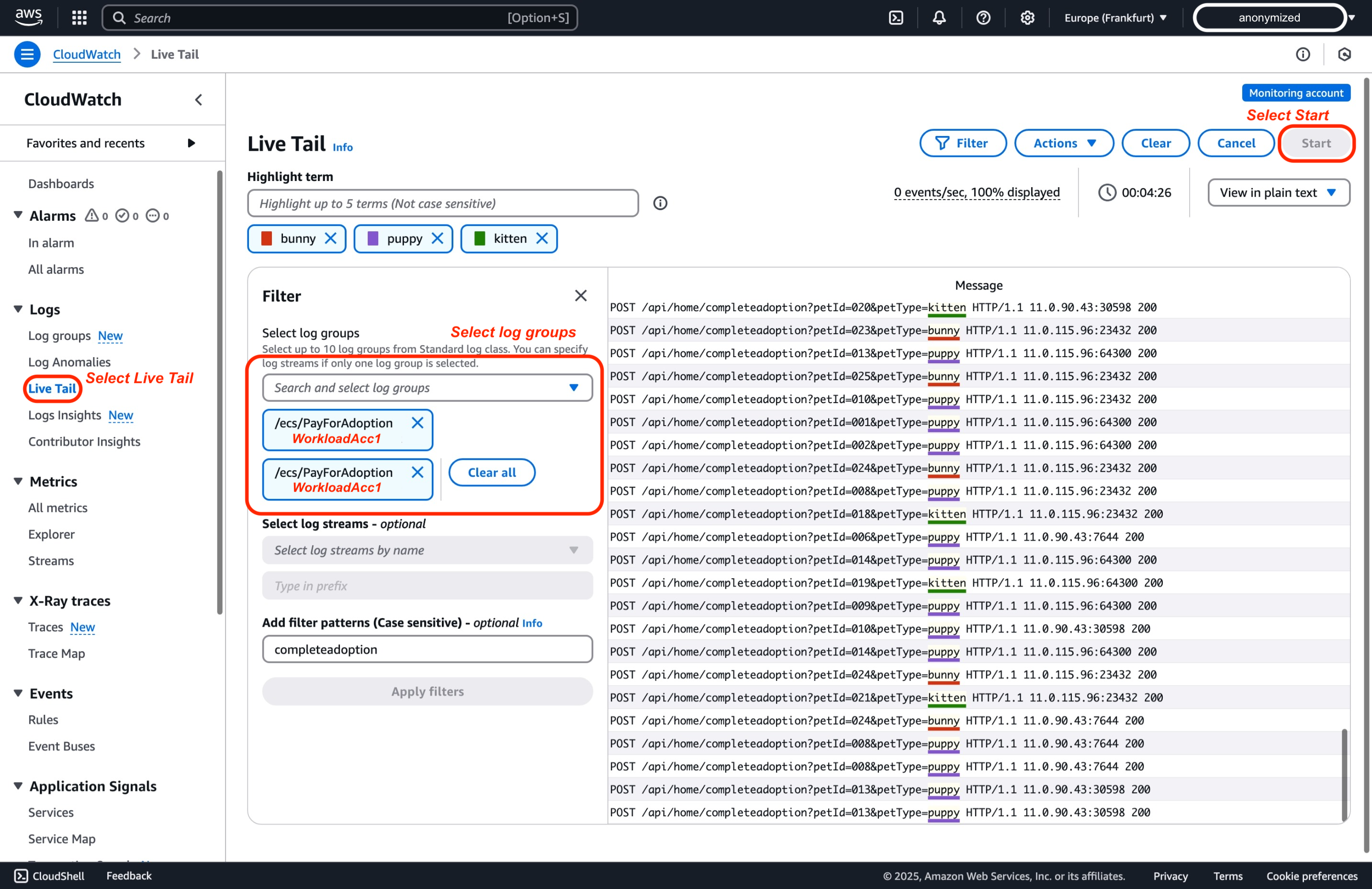 CloudWatch Cross-Account Observability Query Logs 3