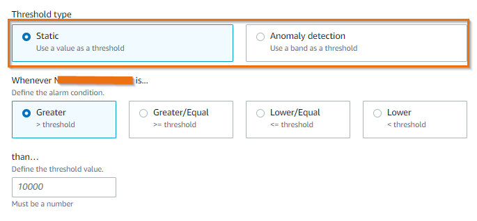 CloudWatch Alarm types