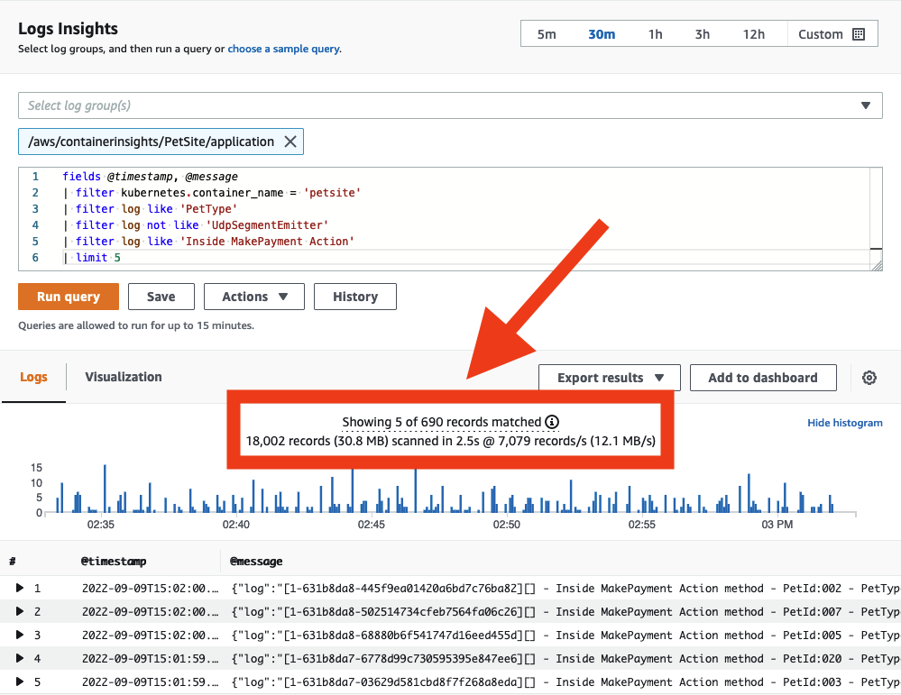 Preview of the CloudWatch Logs console