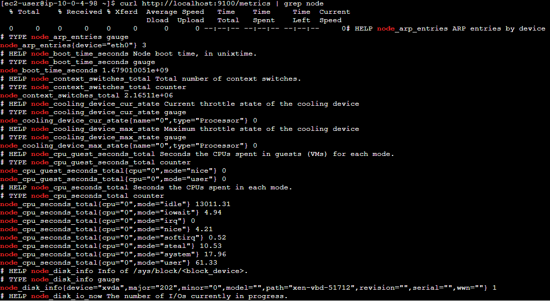 prometheus metrics screenshot