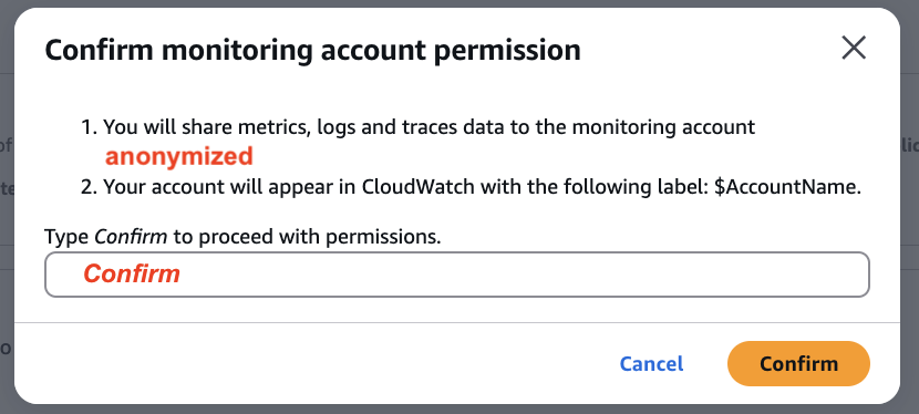 CloudWatch Cross-Account Observability Step 2 - 5