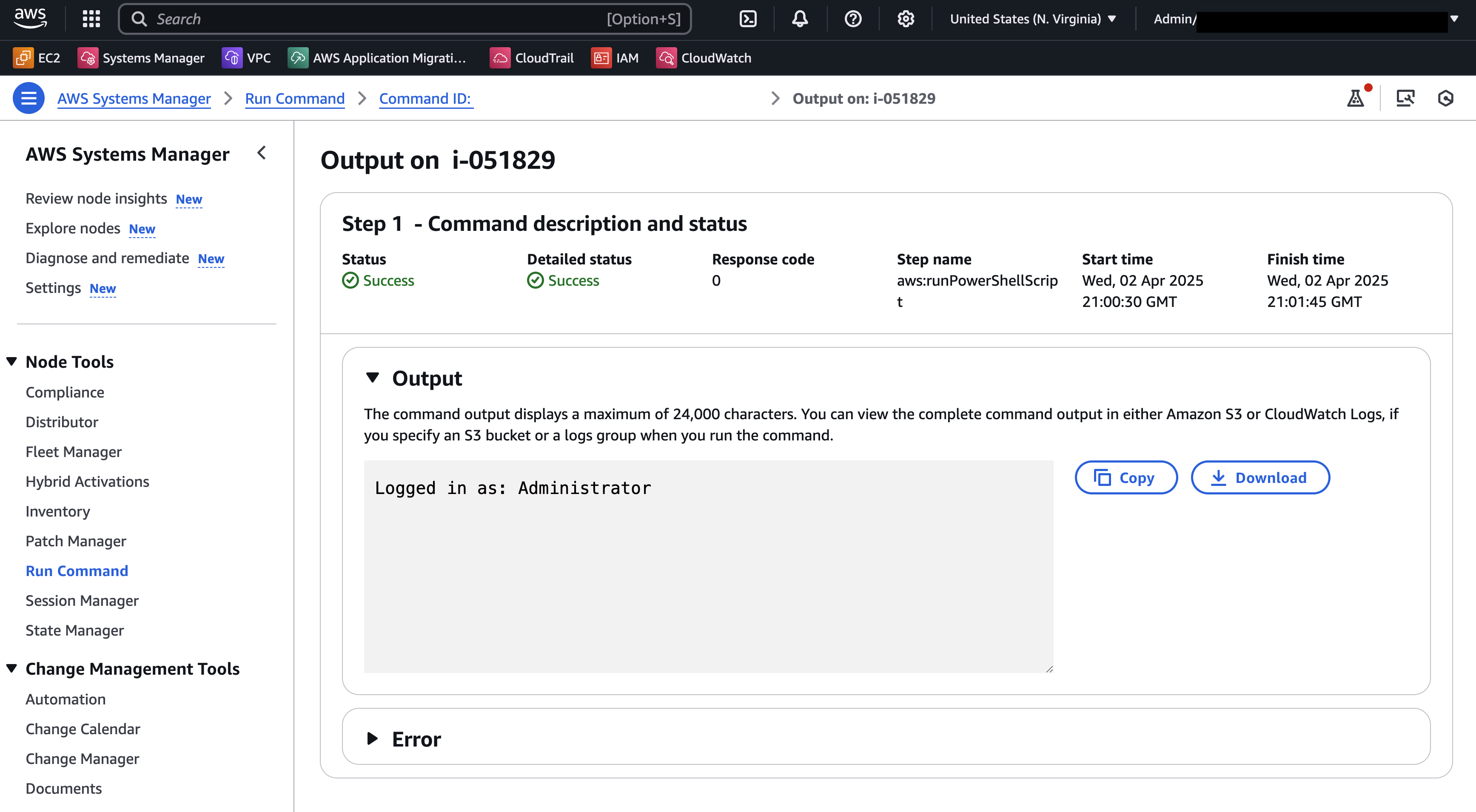 Run Command output with PSSession