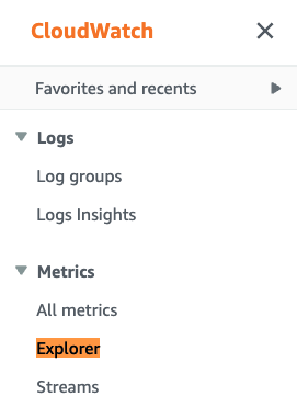 Screen shot of metrics filtered by tag