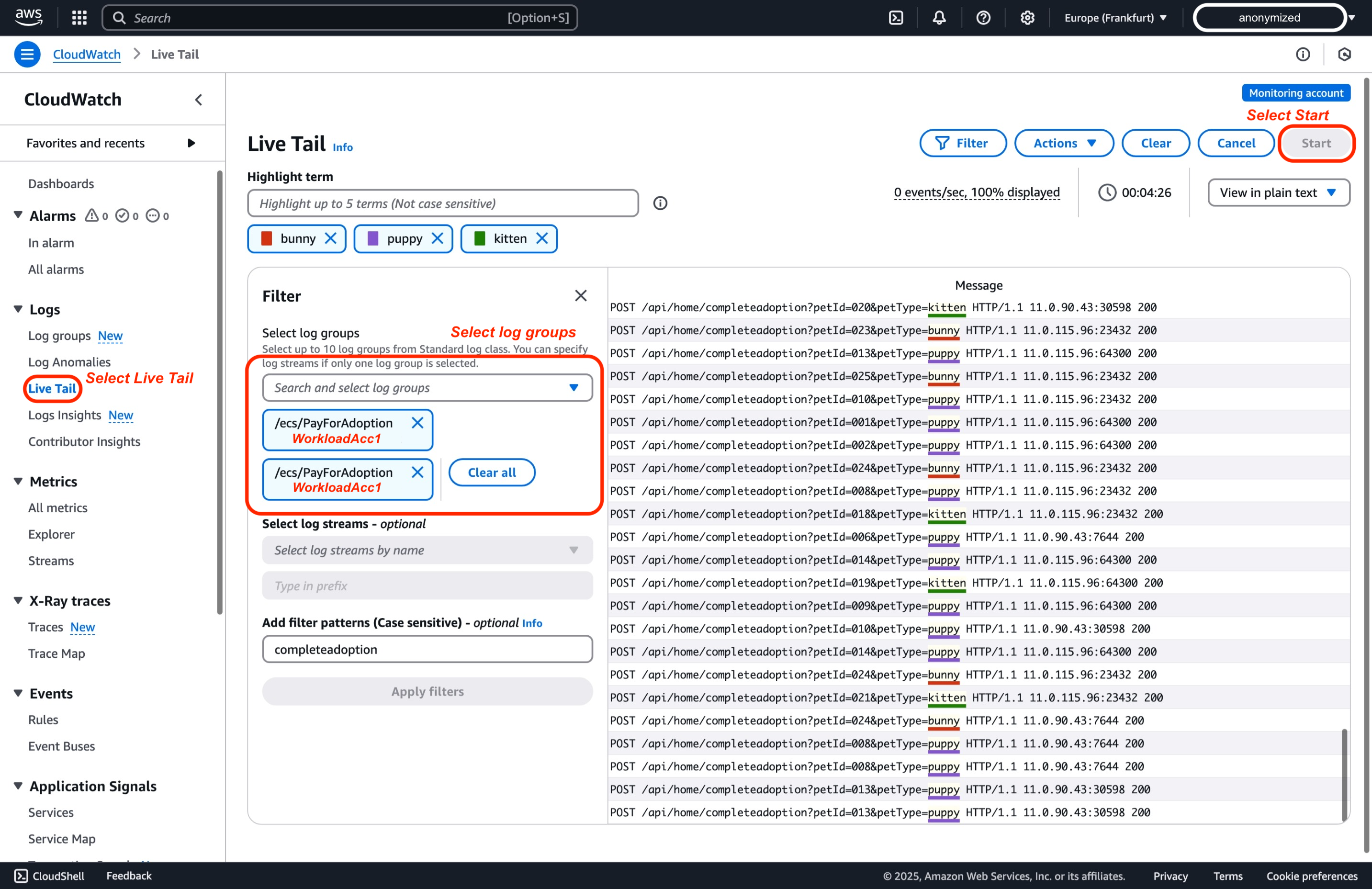 CloudWatch Cross-Account 可观测性 Query Logs 3