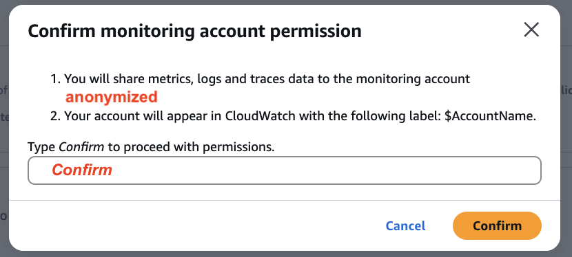 CloudWatch Cross-Account 可观测性 Step 2 - 5