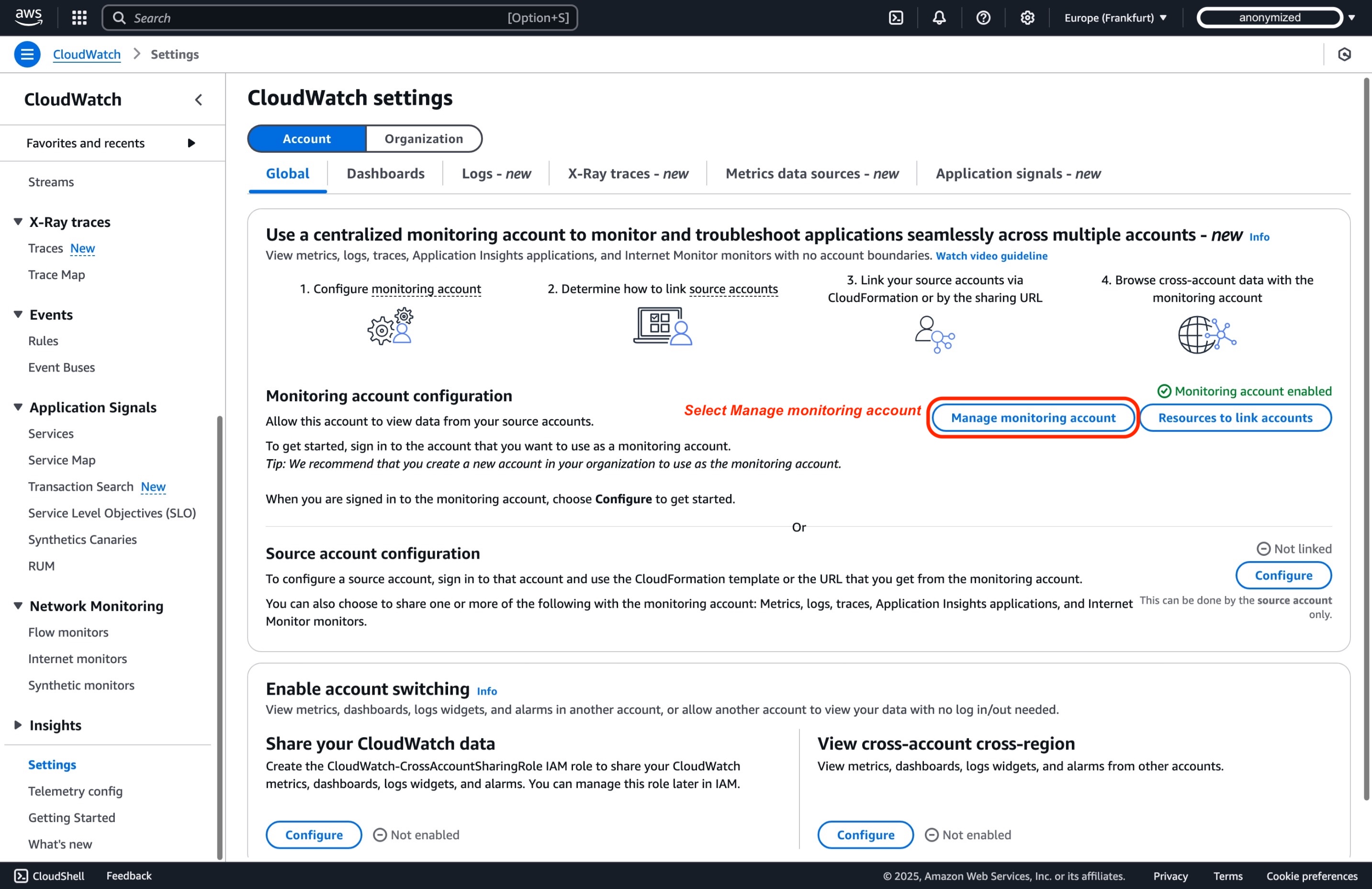 CloudWatch Cross-Account 可观测性 Validate - 1
