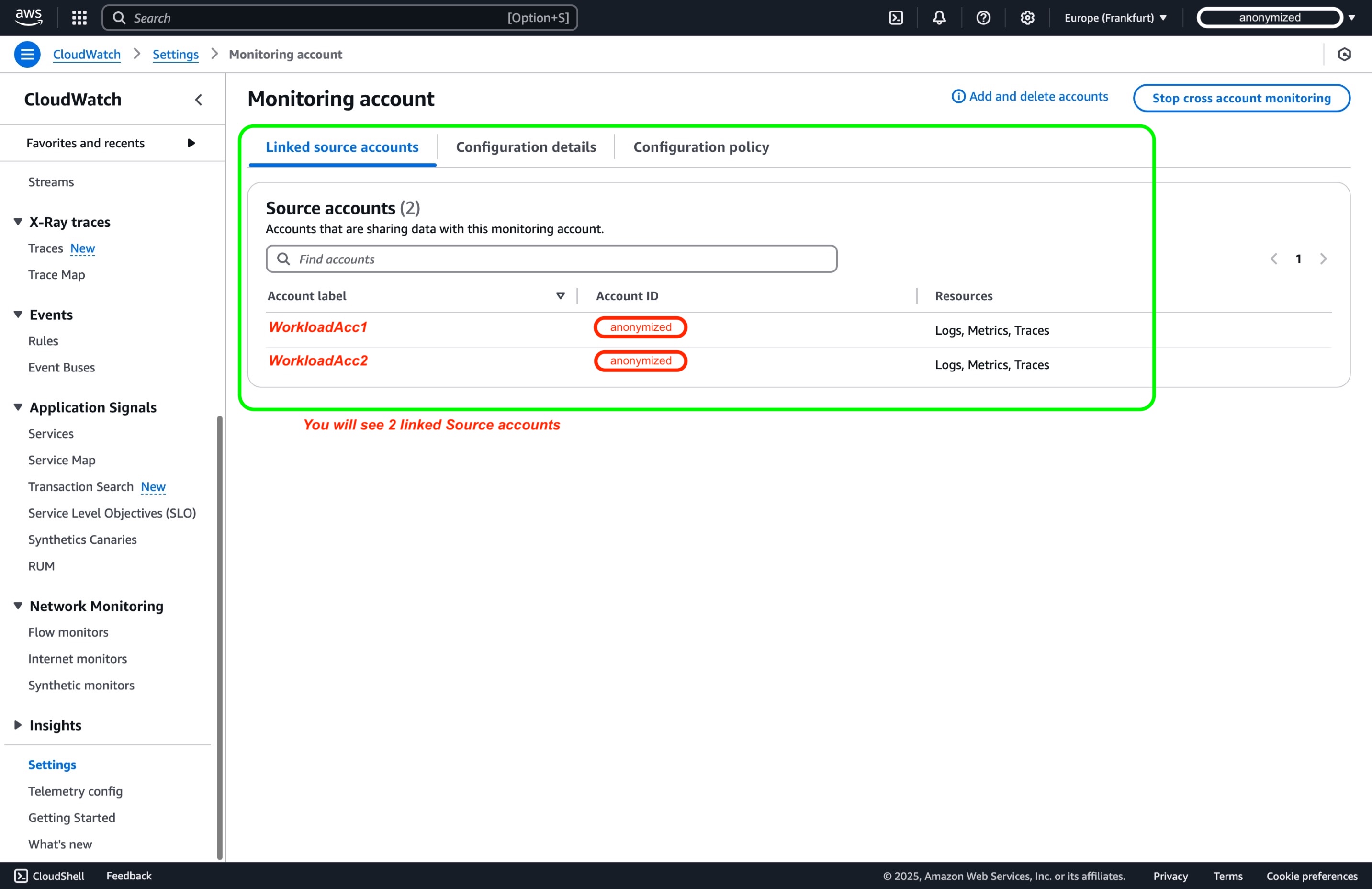 CloudWatch Cross-Account 可观测性 Validate - 2