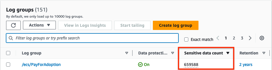CloudWatch Logs 凭证数据保护2