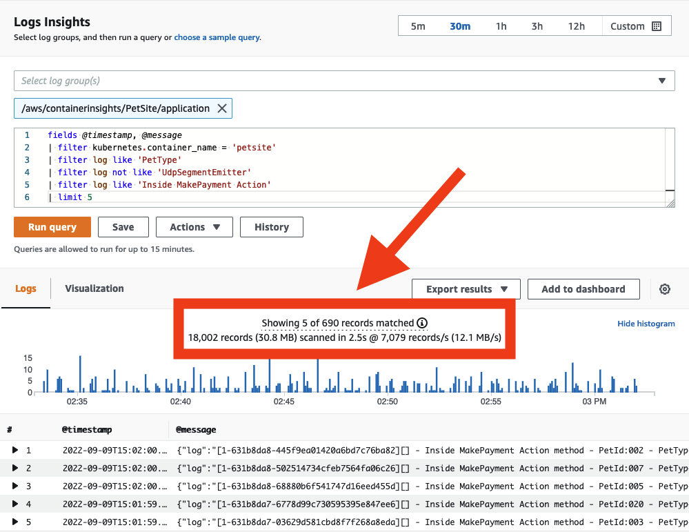 CloudWatch Logs 控制台预览