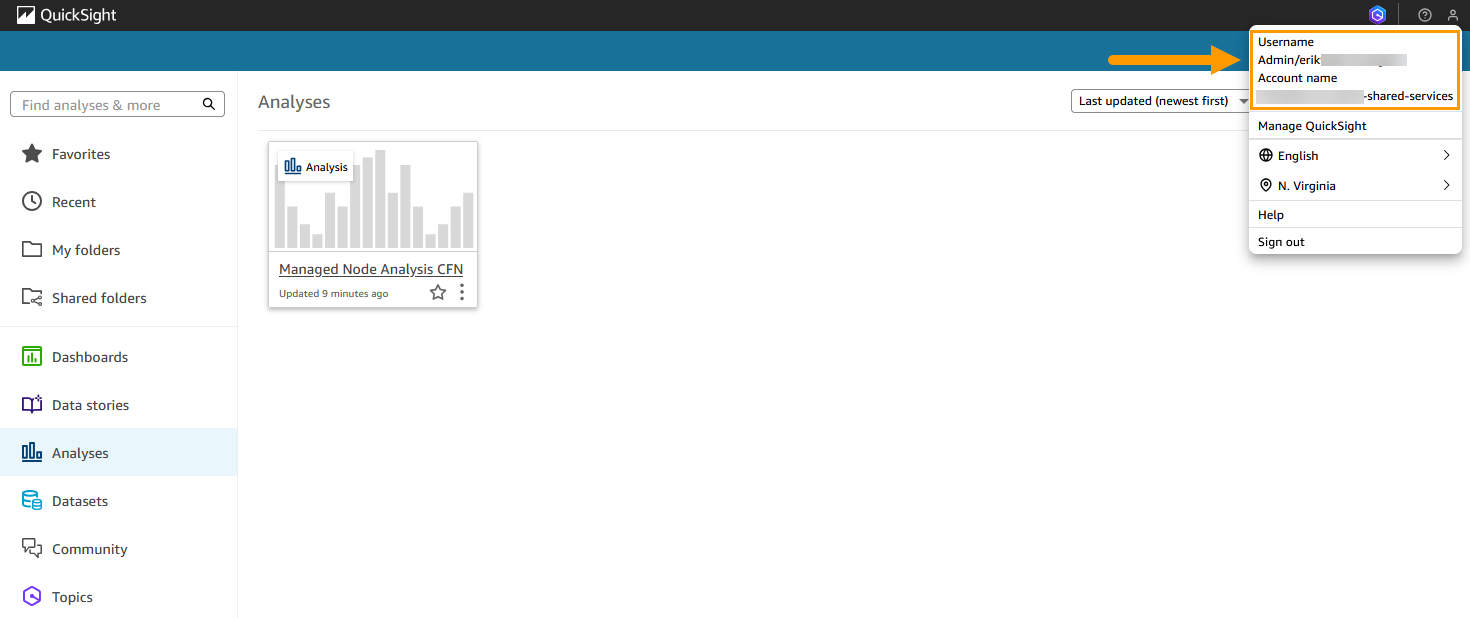 CloudFormation 创建的 QuickSight 分析